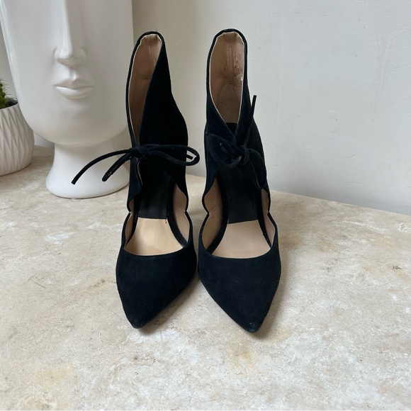 Zara Women size 40 women’s Stiletto pump ankle high black suede pump VGUC - Picture 7 of 11